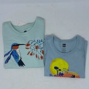 Tea Unisex Kids LOT of 2 Shirts Size 12-24 mos 100% Cotton Graphic T Shirts